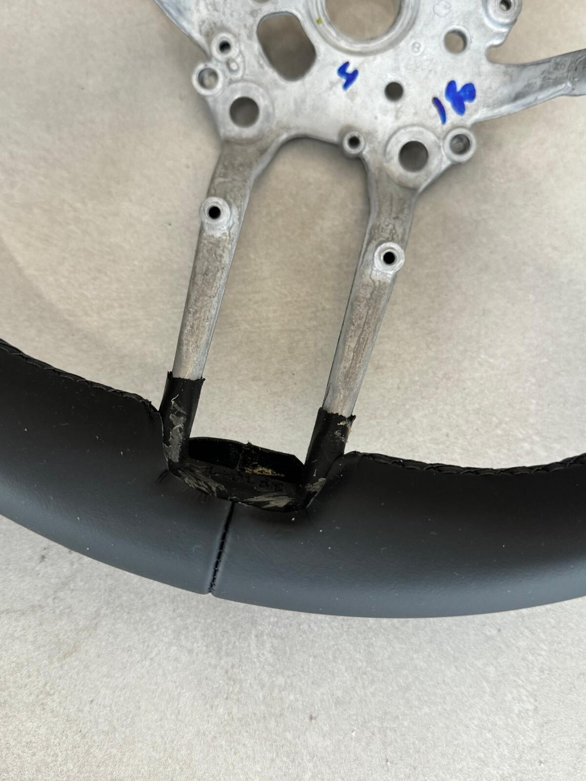 PORSCHE LEERES RAHMEN LENKRAD SPORT LEDER SCHWARZ STEERING WHEEL FRAME BLACK NEW - Obrázek 4