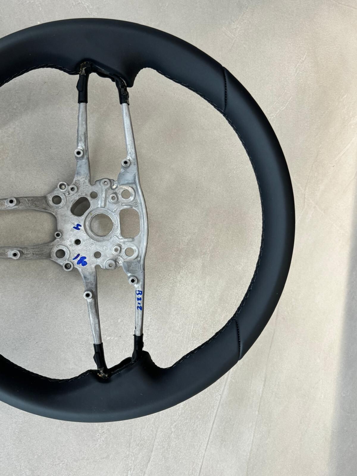 PORSCHE LEERES RAHMEN LENKRAD SPORT LEDER SCHWARZ STEERING WHEEL FRAME BLACK NEW - Obrázek 6