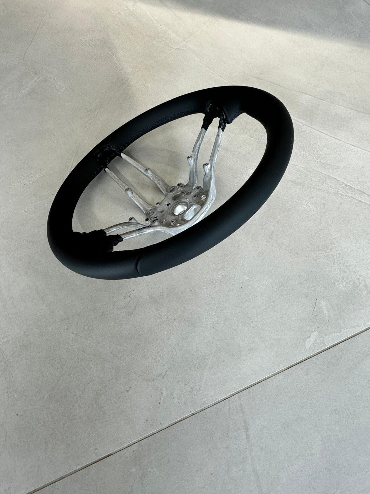 PORSCHE LEERES RAHMEN LENKRAD SPORT LEDER SCHWARZ STEERING WHEEL FRAME BLACK NEW - Obrázek 10