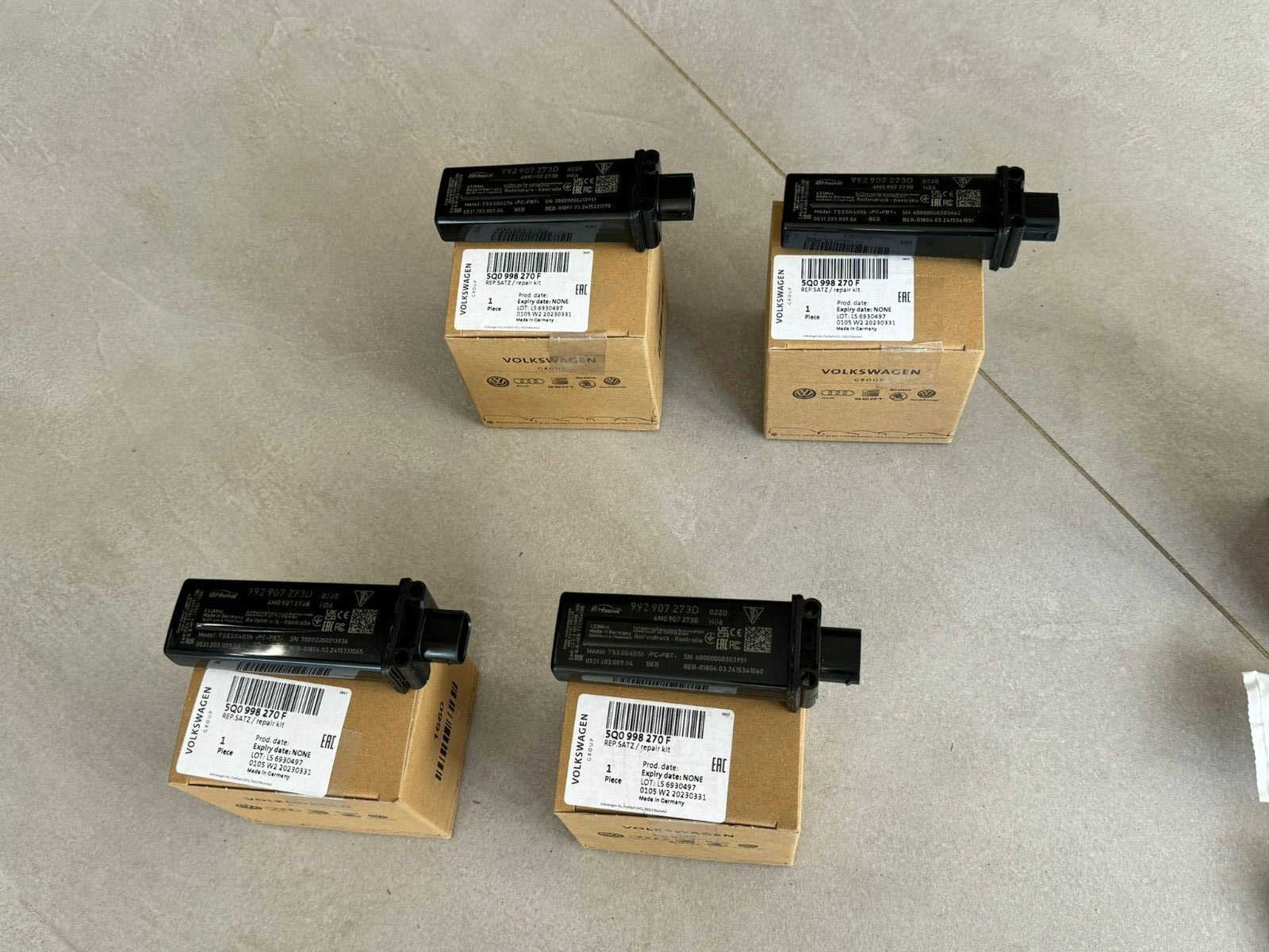 PORSCHE SATZ 4X REIFENDRUCKSENSOREN 5Q0907275F REIFENDRUCK STEUERGERÄ 992907273D - Obrázek 11