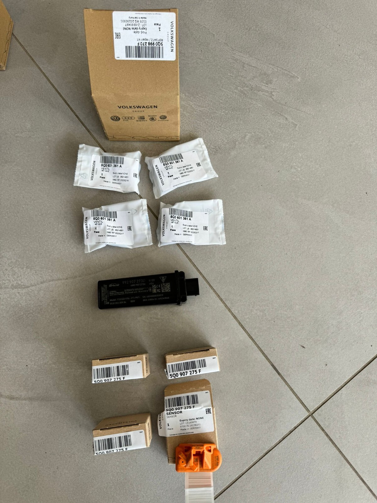 PORSCHE SATZ 4X REIFENDRUCKSENSOREN 5Q0907275F REIFENDRUCK STEUERGERÄ 992907273D - Obrázek 14