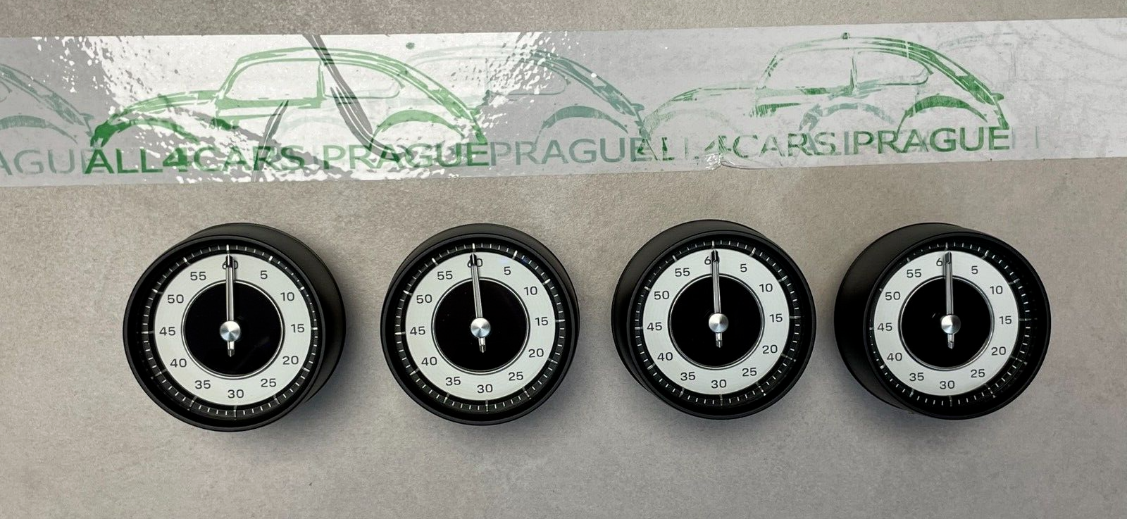 PORSCHE TAYCAN SPORT CHRONO STOP UHR 9J1919203M WEISS ZUSATZINSTRUMENTE ORIG.NEU - Obrázek 7