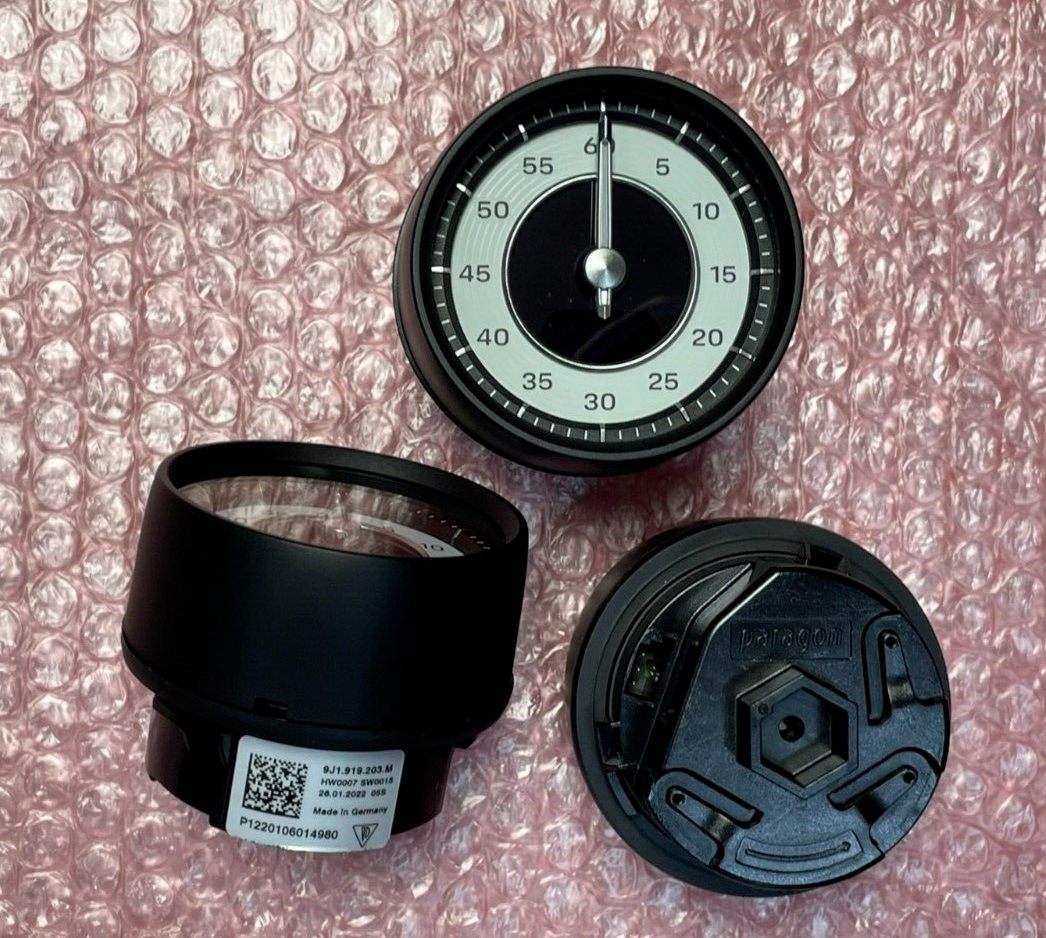 PORSCHE TAYCAN SPORT CHRONO STOP UHR 9J1919203M WEISS ZUSATZINSTRUMENTE ORIG.NEU