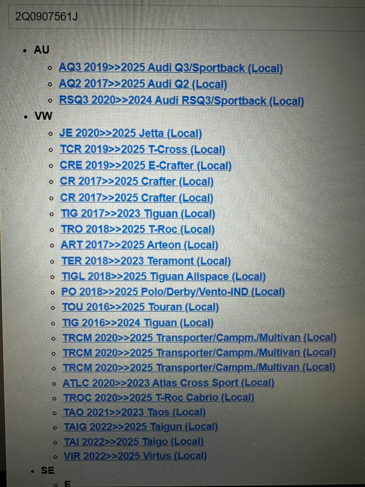 SEAT ACC RADARSENSOR ABSTANDSREGELUNG 2Q0907561J NEU ORIG. SEAT TEIL ! - Obrázek 5