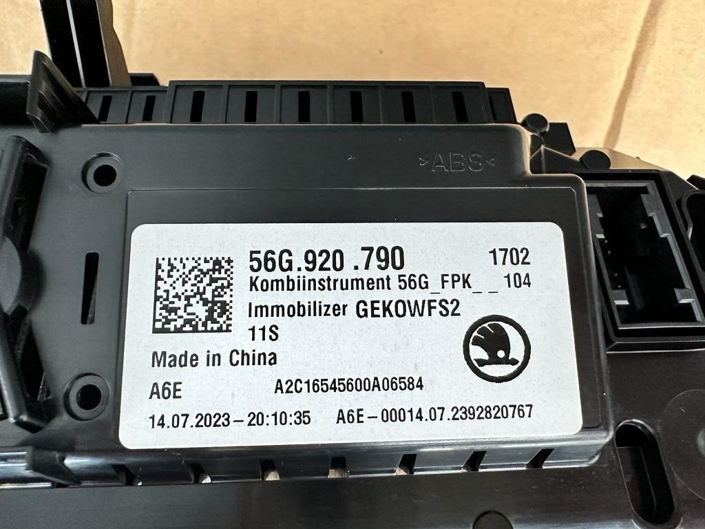 SKODA KODIAQ KOMBIINSTRUMENT-VISRTUAL COCKPIT 56G920790 ORIG. NEU! 0-KM - Obrázek 11