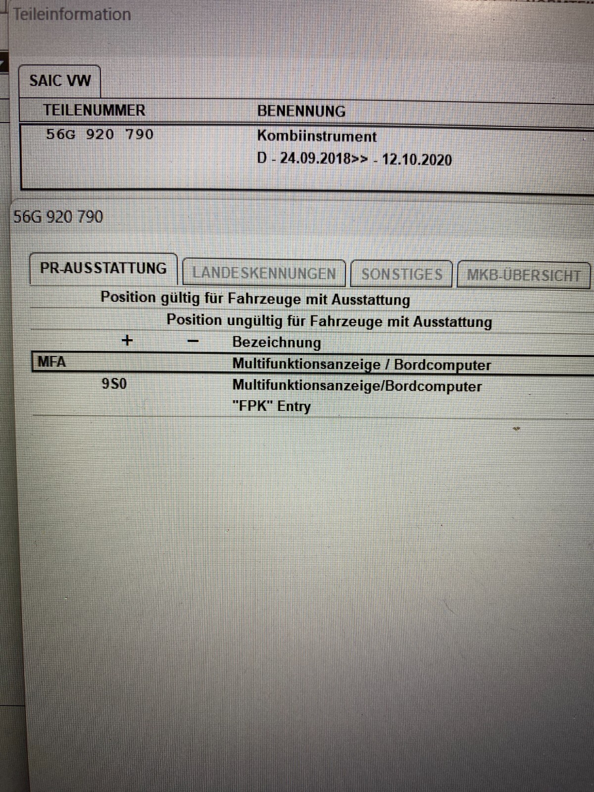 SKODA KODIAQ KOMBIINSTRUMENT-VISRTUAL COCKPIT 56G920790 ORIG. NEU! 0-KM - Obrázek 18
