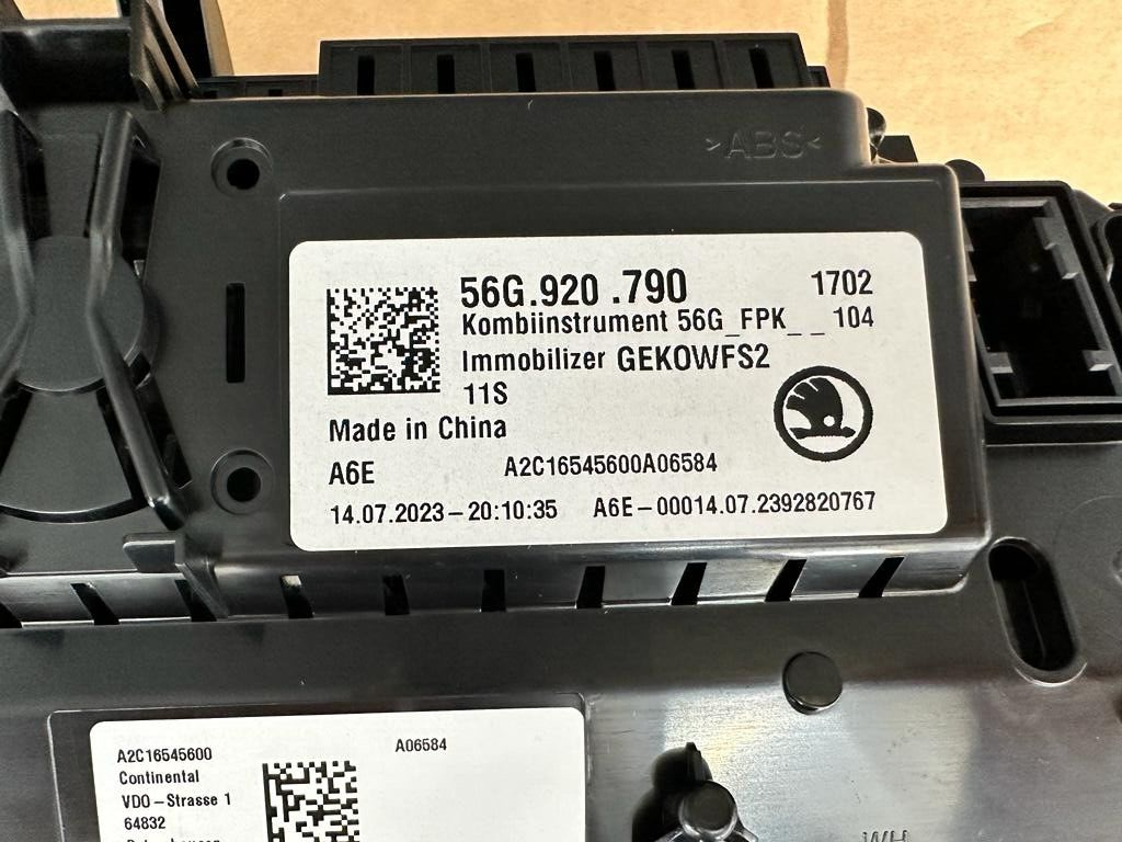 SKODA KODIAQ KOMBIINSTRUMENT-VISRTUAL COCKPIT 56G920790 ORIG. NEU! 0-KM - Obrázek 10