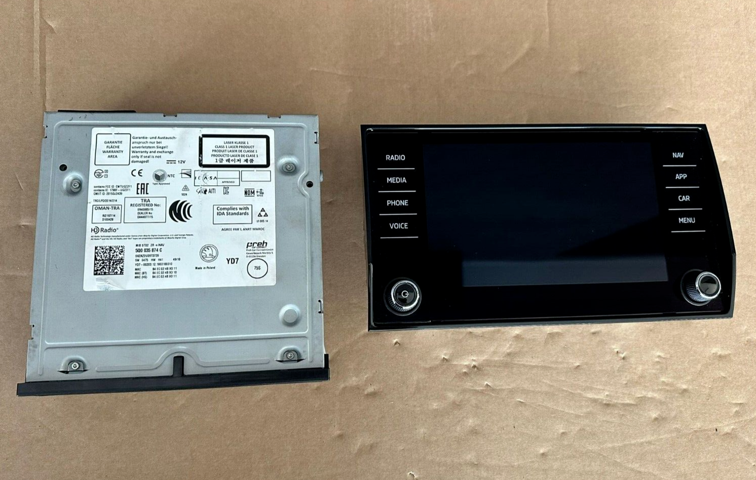 SKODA KODIAQ NAVIGATIONSSYSTEM STEUERGERÄT +TOUCH SCREEN 565919605B + 5Q0035874C - Obrázek 14