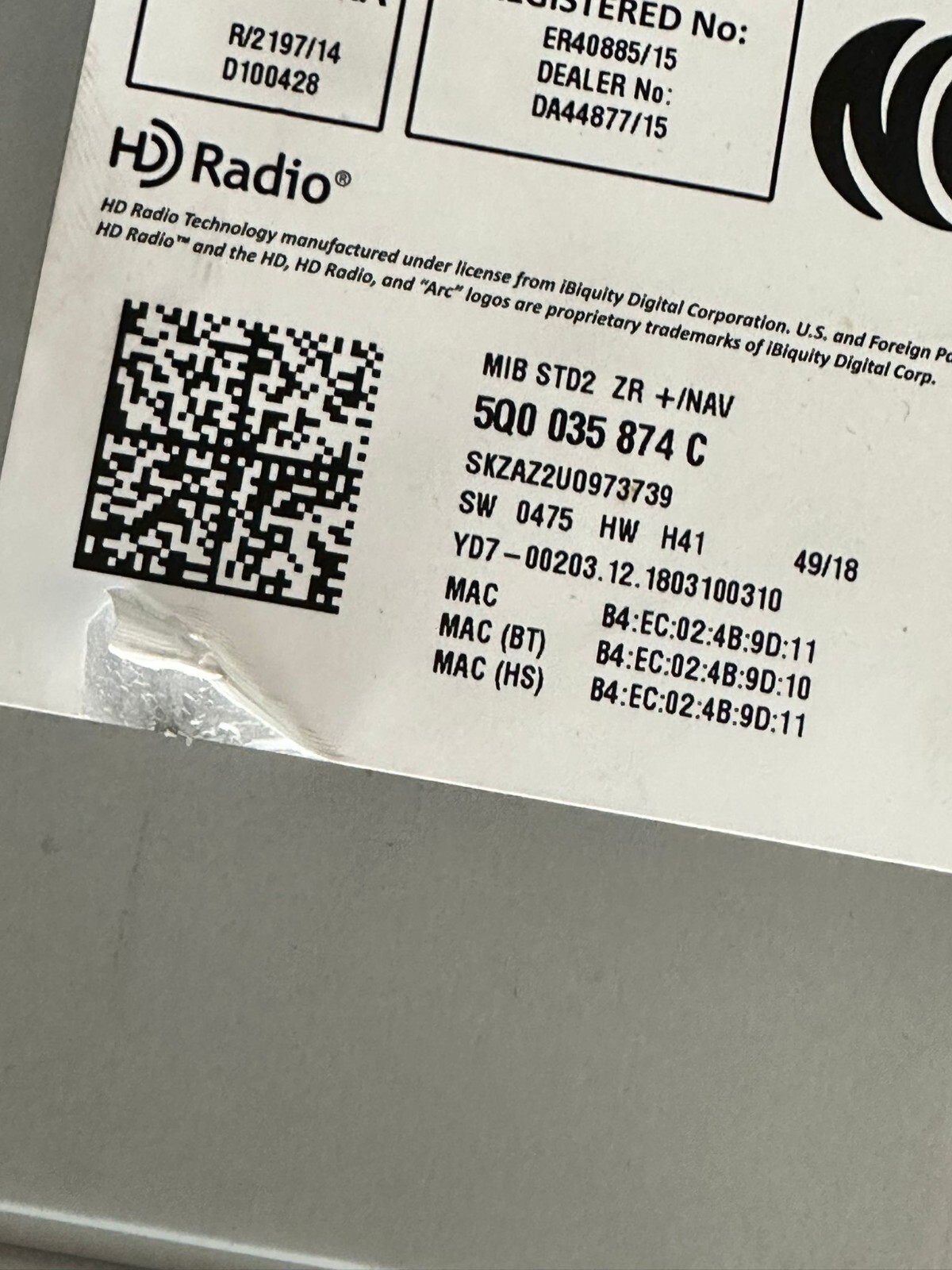 SKODA KODIAQ NAVIGATIONSSYSTEM STEUERGERÄT +TOUCH SCREEN 565919605B + 5Q0035874C - Obrázek 10