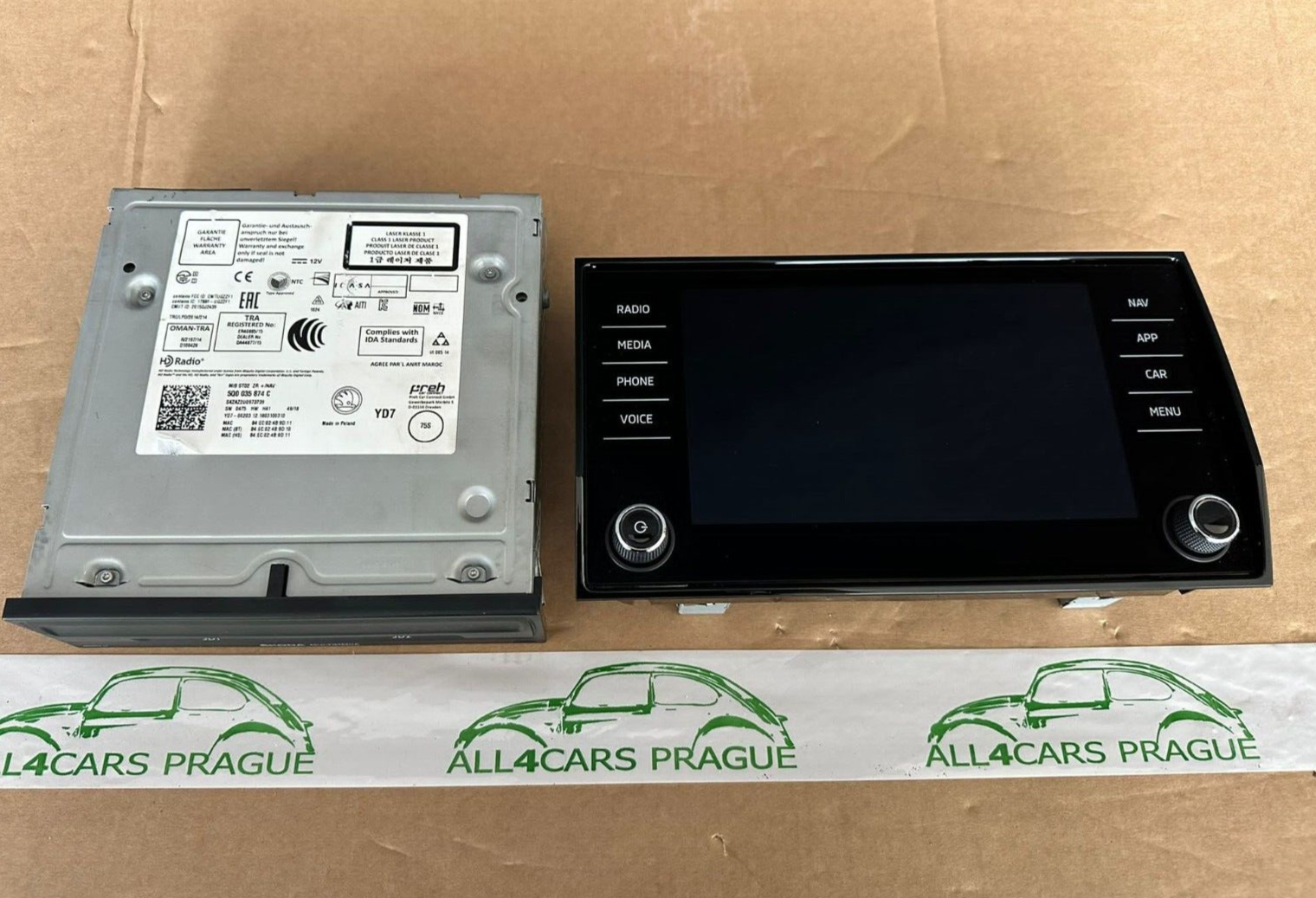 SKODA KODIAQ NAVIGATIONSSYSTEM STEUERGERÄT +TOUCH SCREEN 565919605B + 5Q0035874C