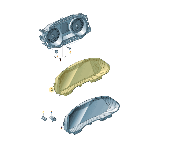 ŠKODA OCTAVIA 4 KOMBI INSTRUMENT TACHOMETER VIRTUAL COCPIT 5E3920770 0 KM NEU - Obrázek 5