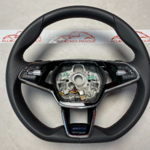 ŠKODA OCTAVIA IV 5E SPORTLINE LENKRAD BEHEIZT ABGEFLACHT GELOCHT 5E3419093BB NEU