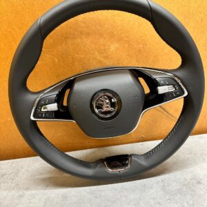 SKODA OCTAVIA IV MULTIFUNKTIONAL LEDERLENKRAD BEHEIZT 5E0419093A ORIGINAL