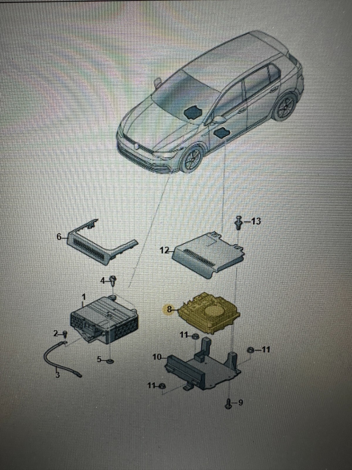 VW AUDI SKODA SPANNUNGSWANDLER STEUERGERÄT 12DC/48DC 5WA959663A Fast Neu DemTest - Obrázek 5