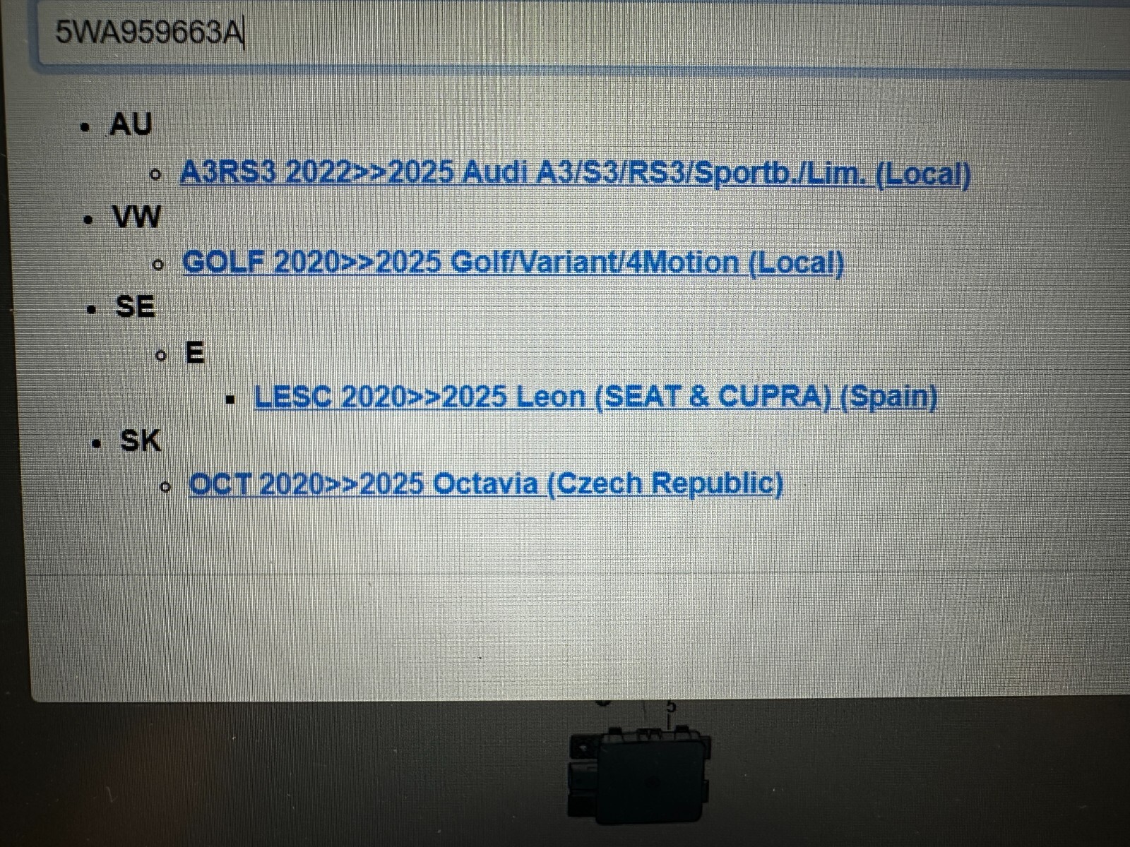 VW AUDI SKODA SPANNUNGSWANDLER STEUERGERÄT 12DC/48DC 5WA959663A Fast Neu DemTest - Obrázek 6