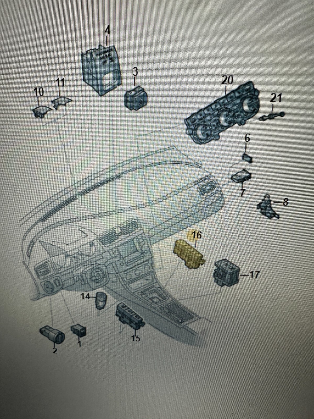 VW GOLF 7 DRUCKTASTEN SCHALTER PDC PLA 5G1927238F Fast Neu d v Test Wagen ORIG. - Obrázek 6