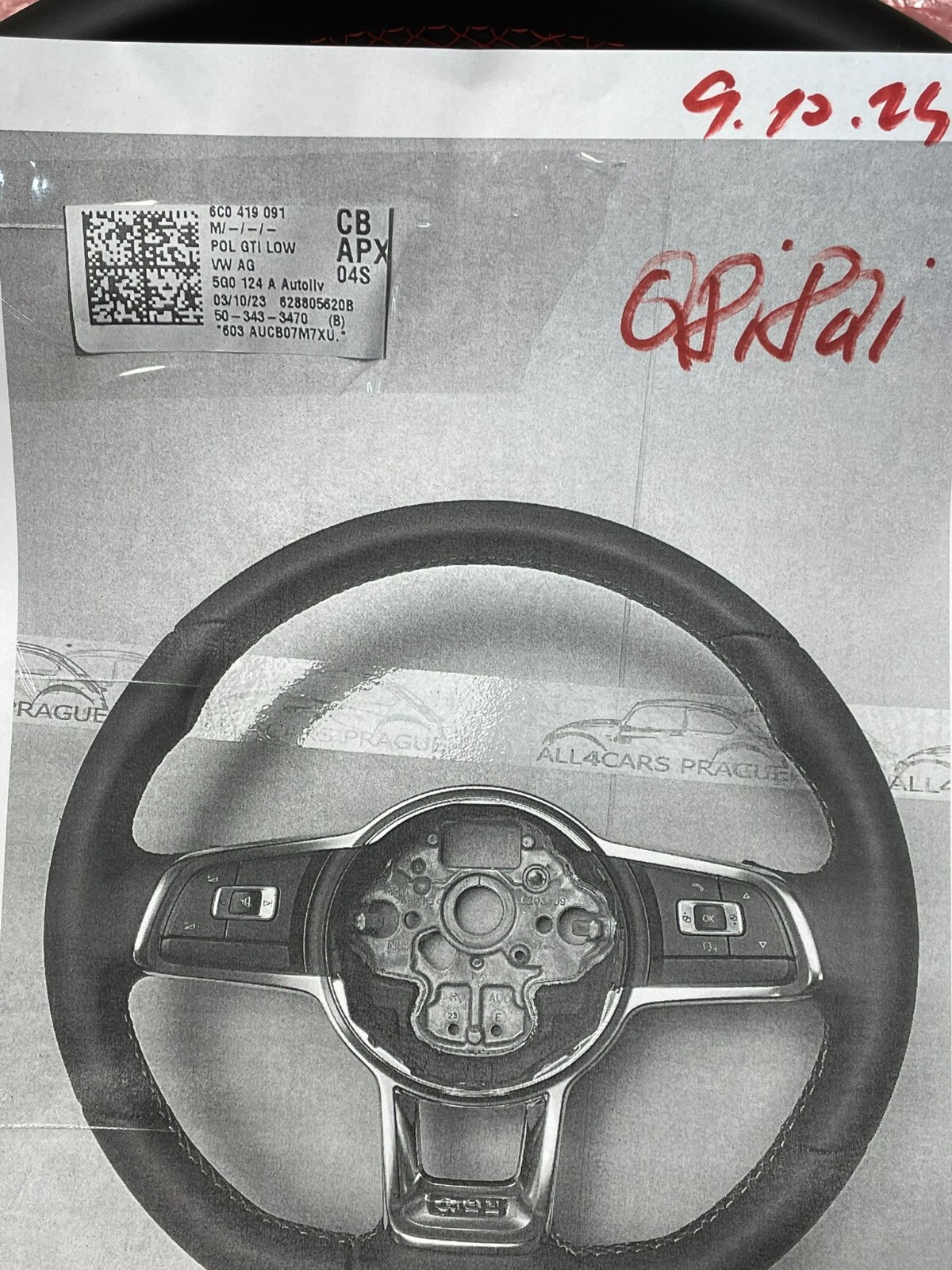 VW GTI LENKRAD VW UP GTI SPORT MULTIFUNKTIONAL LEDER LENKRAD 6C0419091CB Fast Ne - Obrázek 25