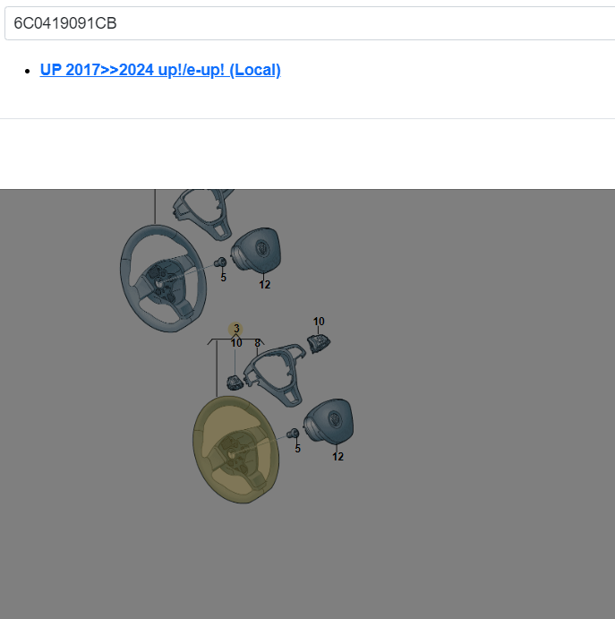 VW GTI LENKRAD VW UP GTI SPORT MULTIFUNKTIONAL LEDER LENKRAD 6C0419091CB Fast Ne - Obrázek 5