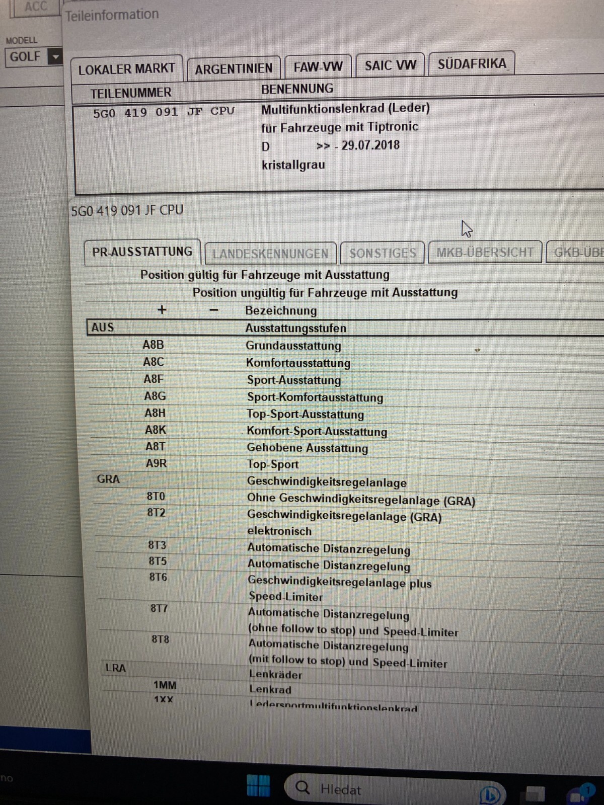 VW LENKRAD R SPORT LEDER KOMPLET GOLF 7/ARTEON/PASSAT/TIGUAN 5G0419091JF ORG.NEU - Obrázek 6