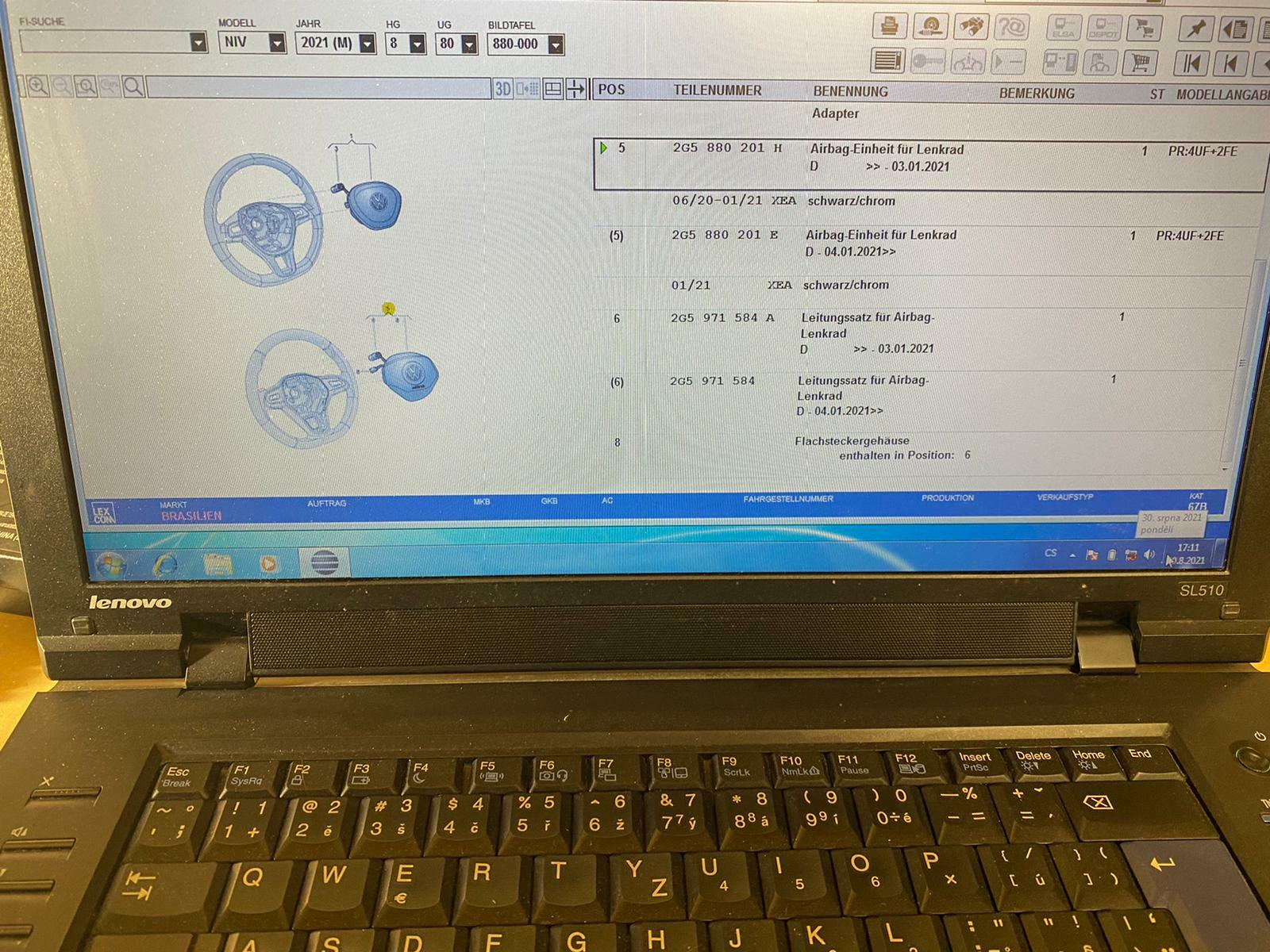 VW NIVUS A.I.R.B.A.G LENKRAD 2G5880201H / 2G5 880 201 H ORIGINAL NEU - Obrázek 14