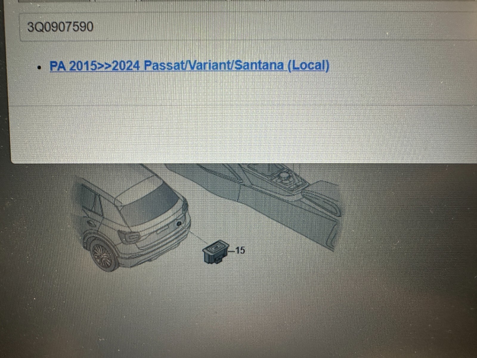 VW PASSAT 3G STEUERGERÄT SPURWECHSELASSISTENT SLAVE LINKS 3Q0907590 ORIG. - Obrázek 5