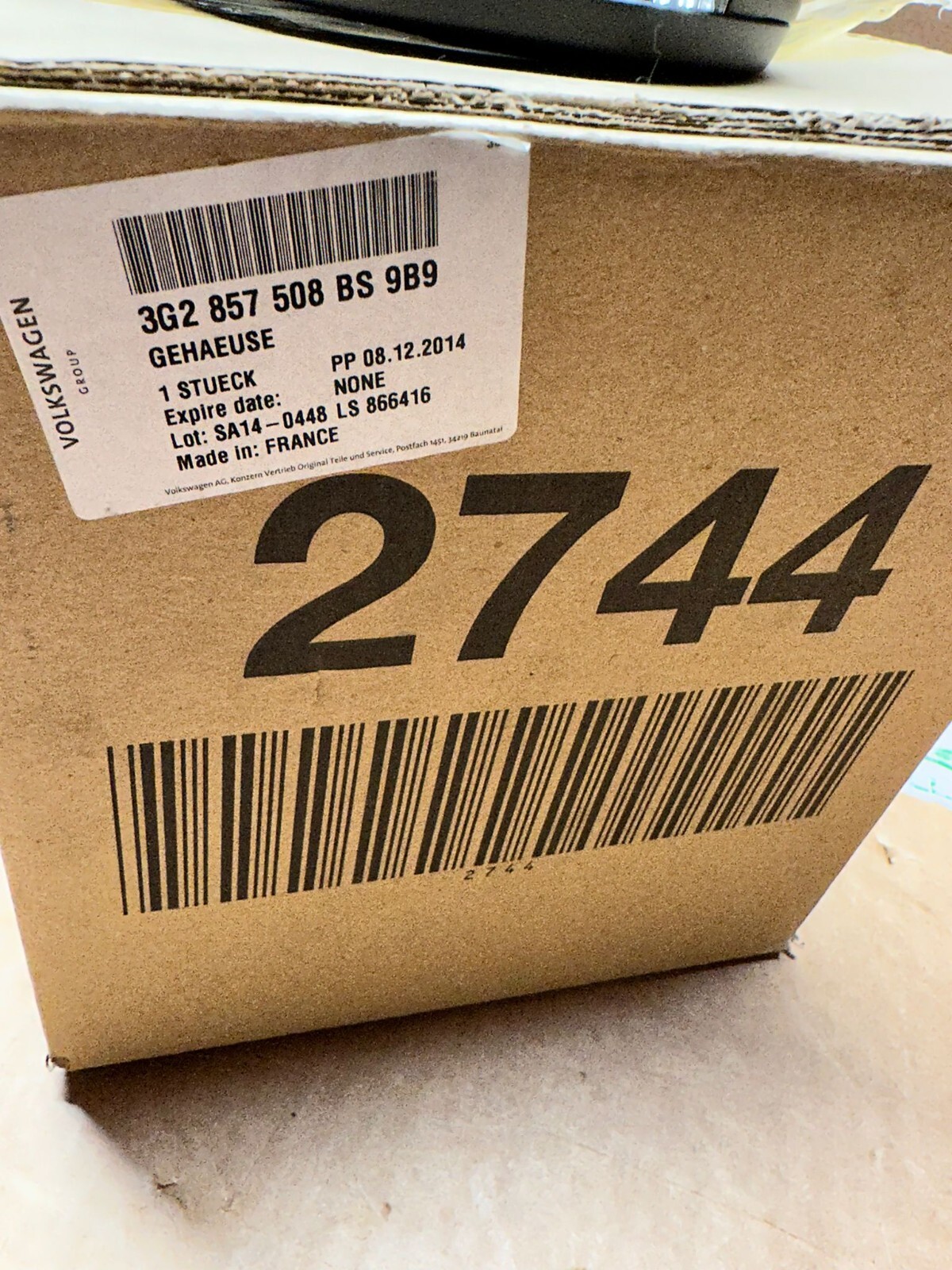 VW PASSAT B8 3G AUßEN SPIEGEL FÜR KAMERAAUSRÜSTUNG R. RHD 3G2857508BS ORIG. NEU - Obrázek 5