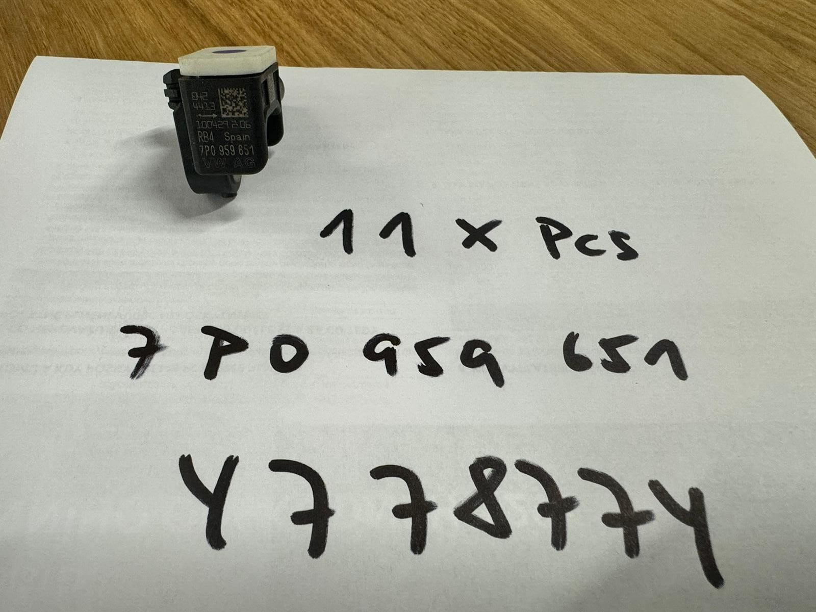 VW, SKODA, SEAT CRASHSENSOR DRUCKSENSOR 7P0959651 - 7P0 959 651 ORIG. NEU TEIL! - Obrázek 13