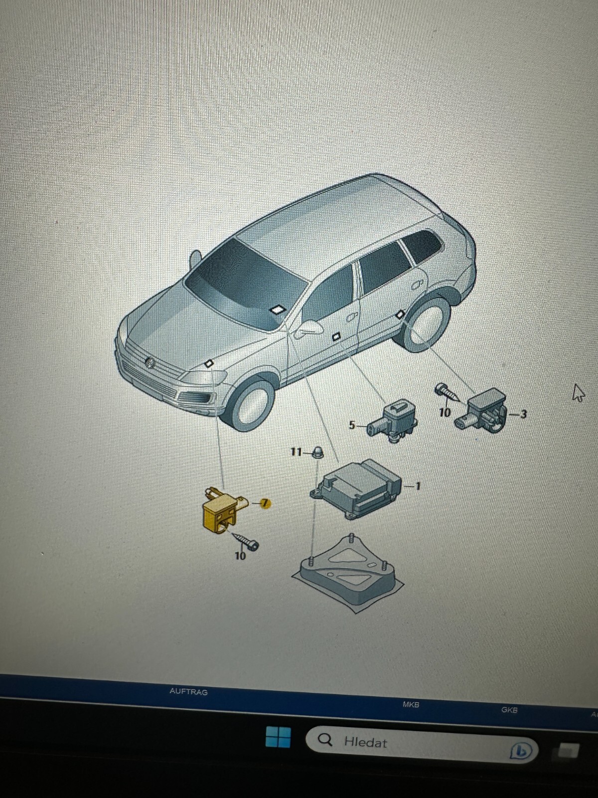 VW, SKODA, SEAT CRASHSENSOR DRUCKSENSOR 7P0959651 - 7P0 959 651 ORIG. NEU TEIL! - Obrázek 15