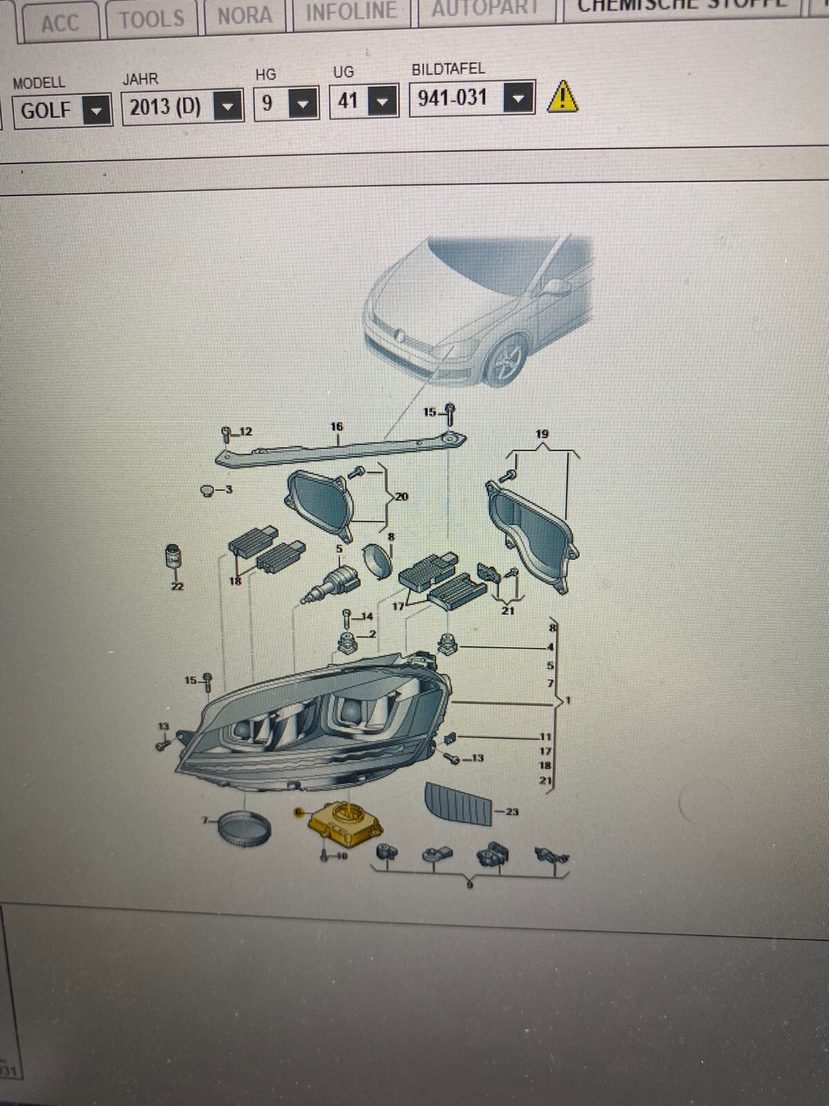 VW STEUERGERÄT FÜR LED SCHEINWERFER HAUPTLICHTMODUL 5F0941472A ORIG.NEU!! - Obrázek 8
