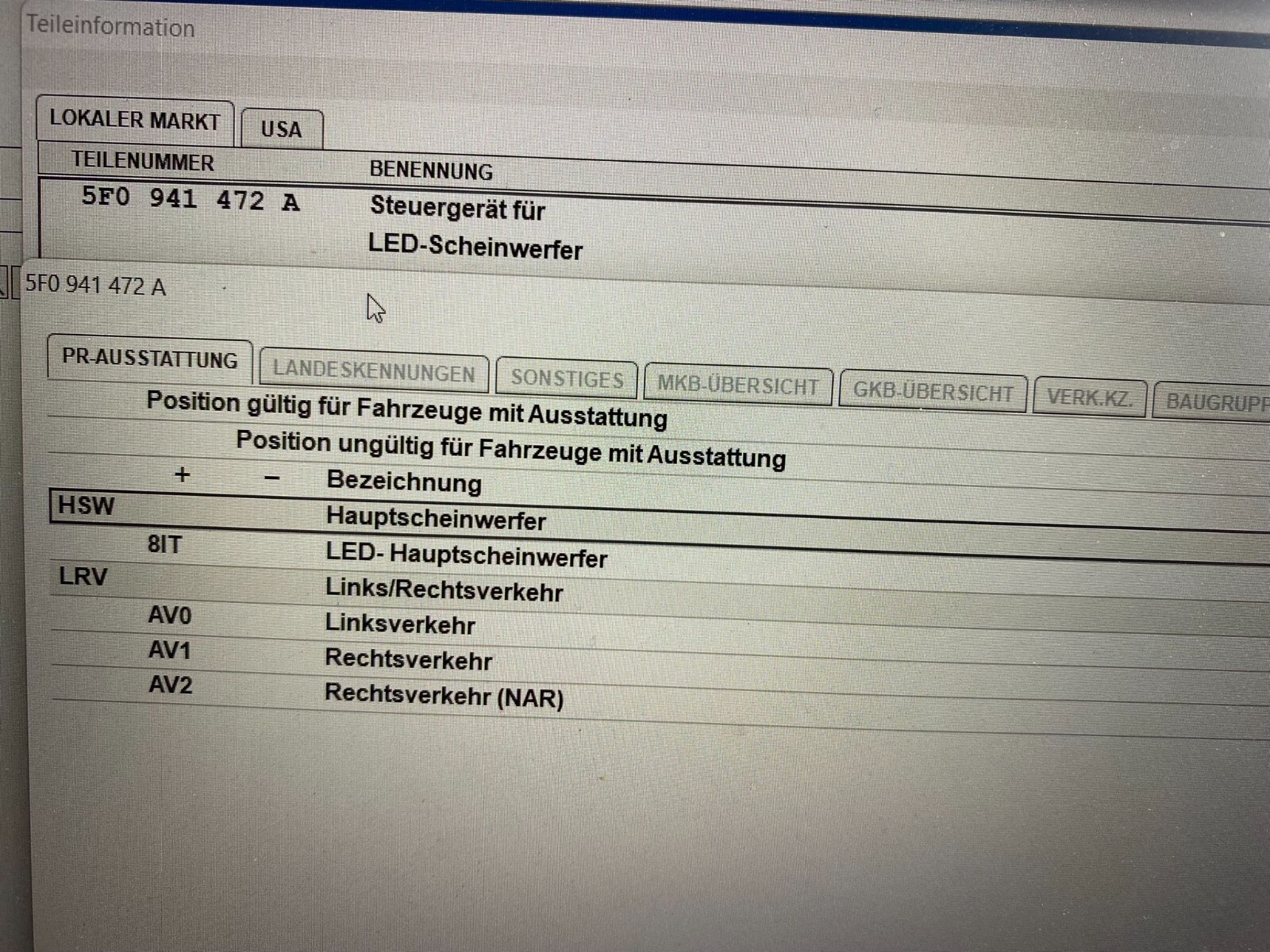 VW STEUERGERÄT FÜR LED SCHEINWERFER HAUPTLICHTMODUL 5F0941472A ORIG.NEU!! - Obrázek 9