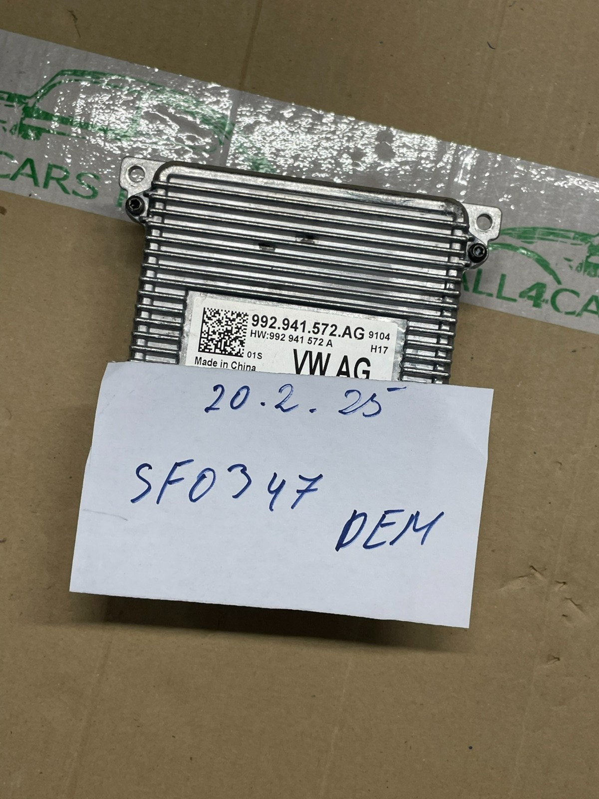 VW STEUERGERÄT FÜR SCHEINWERFER 992941592AG DEM VOM TEST WAGEN ORIG TEIL VW - Obrázek 13