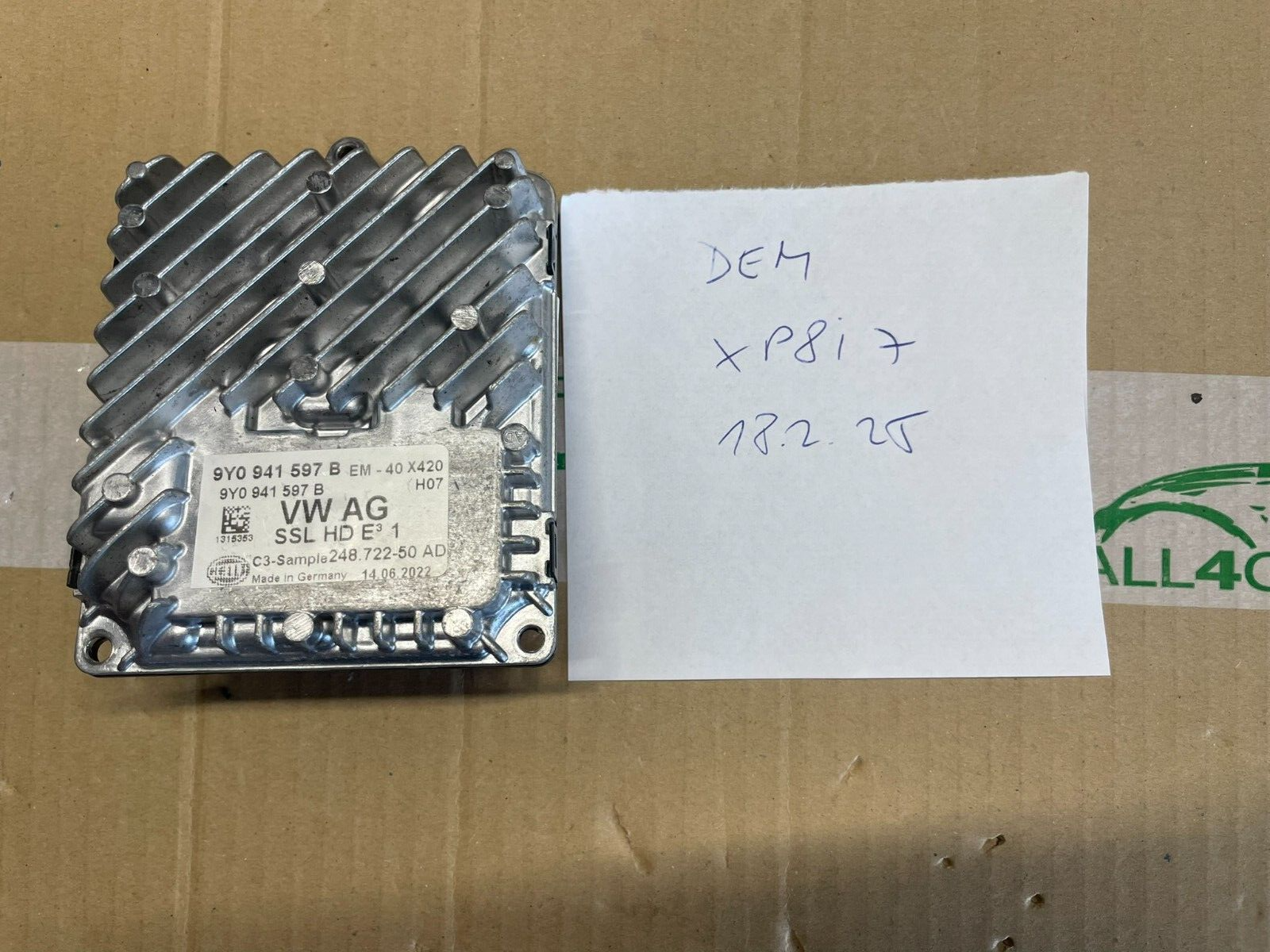 VW TIGUAN 2024 SCHEINWERFER STEUERGERÄT 9Y0941597B DEMONT VOM TEST WAGEN ORIG VW - Obrázek 15