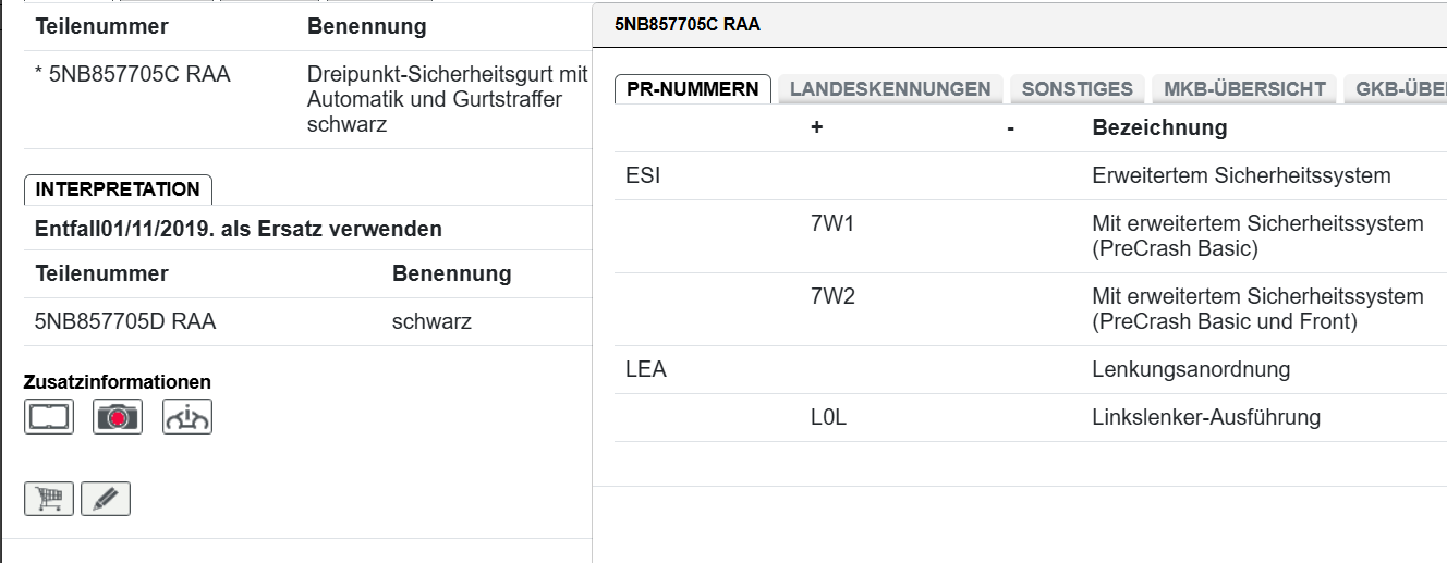 VW TIGUAN VW TIGUAN ALLSPACE 5NB857705C 5NB857706C SICHERHEITSGURTEN NEU ORIG.! - Obrázek 4
