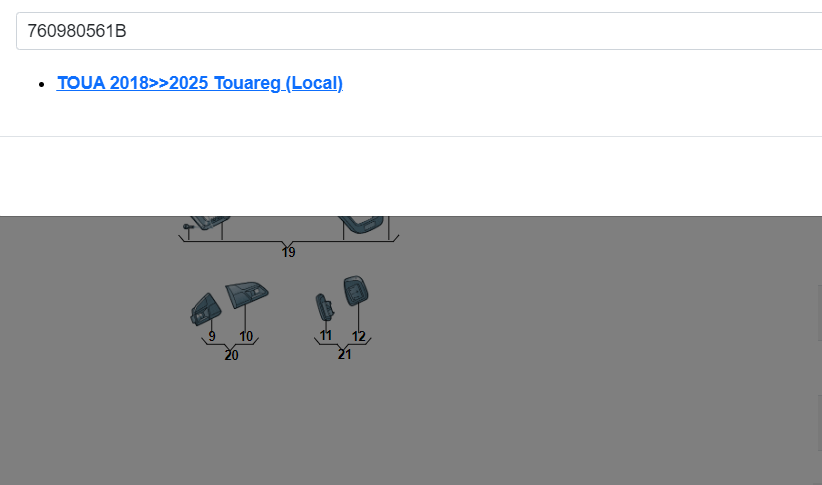 VW TOUAREG HALTERUNG FÜR NACHTSICHTKAMERA 760980561B Fast Neu Teil d v Test Car - Obrázek 5