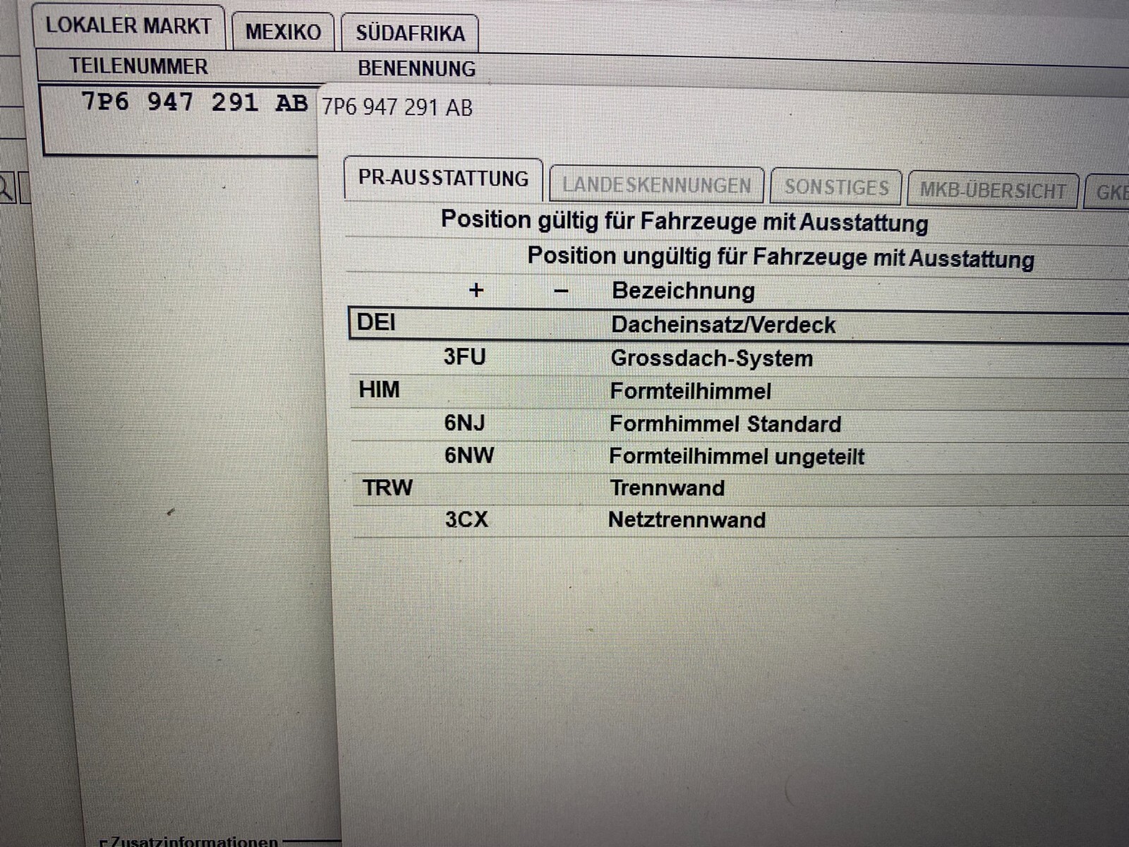 VW TOUAREG KABINENBELEUCHTUNG 7P6947291AB ORIGINAL NEU!!!! - Obrázek 9