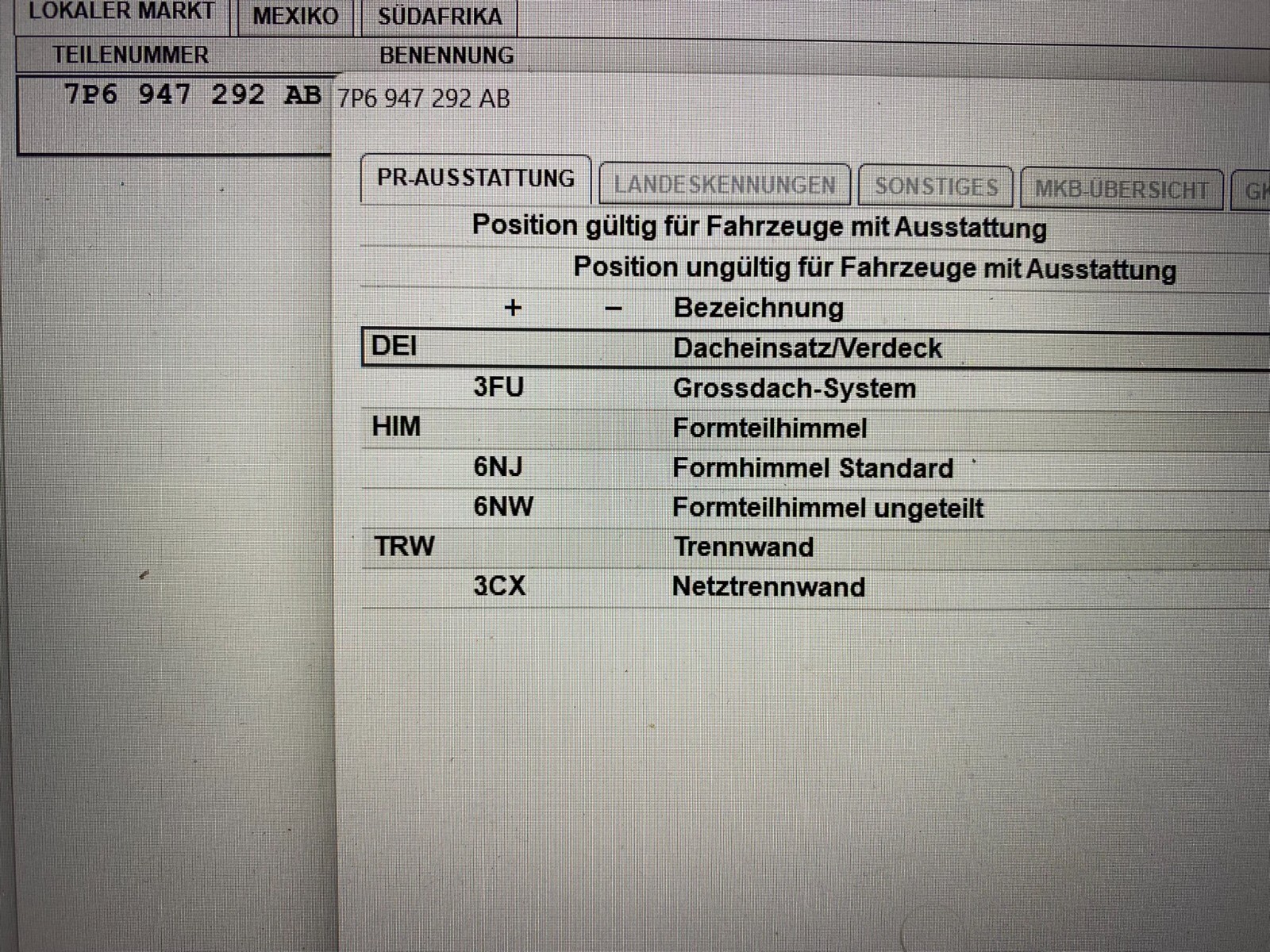 VW TOUAREG KABINENBELEUCHTUNG 7P6947292AB ORIGINAL NEU!!!! - Obrázek 8
