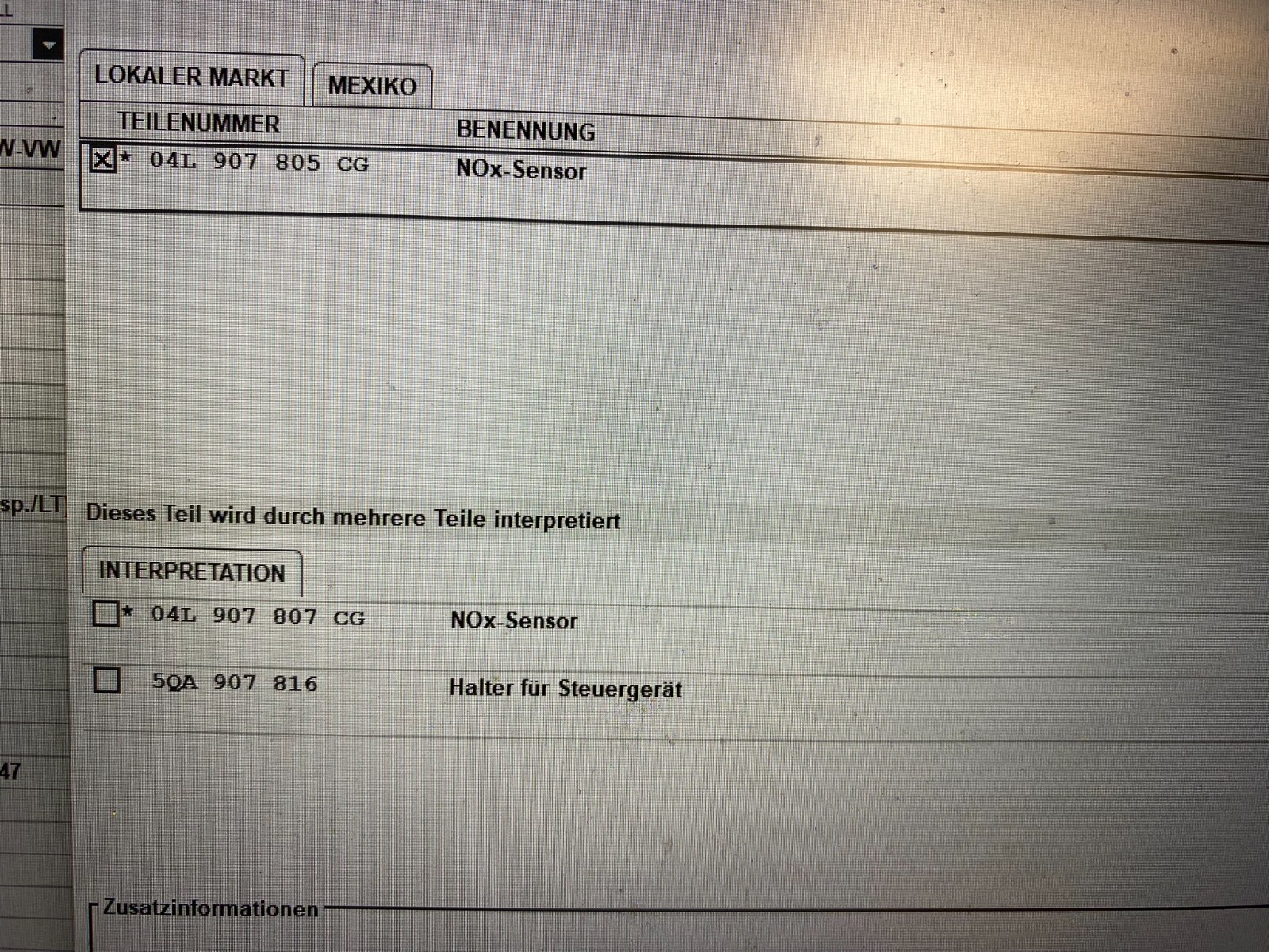 04L907805CG = 04L907807CG VW TIGUAN NOX SENSOR LAMBDASONDE NOX SENZOR ORIG. NEU - Obrázek 4