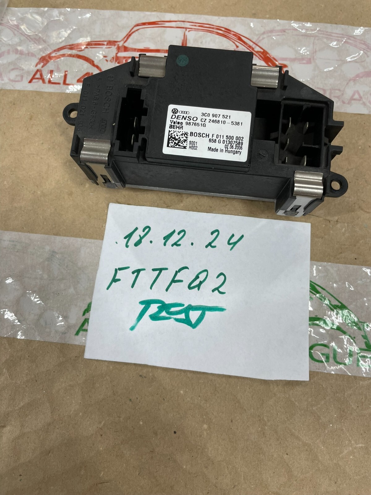 3C0907521 VOLKSWAGEN HEIZGEBLÄSE GEBLÄSEREGLER 3C0907521 FAST NEU TEIL orig VW - Obrázek 9