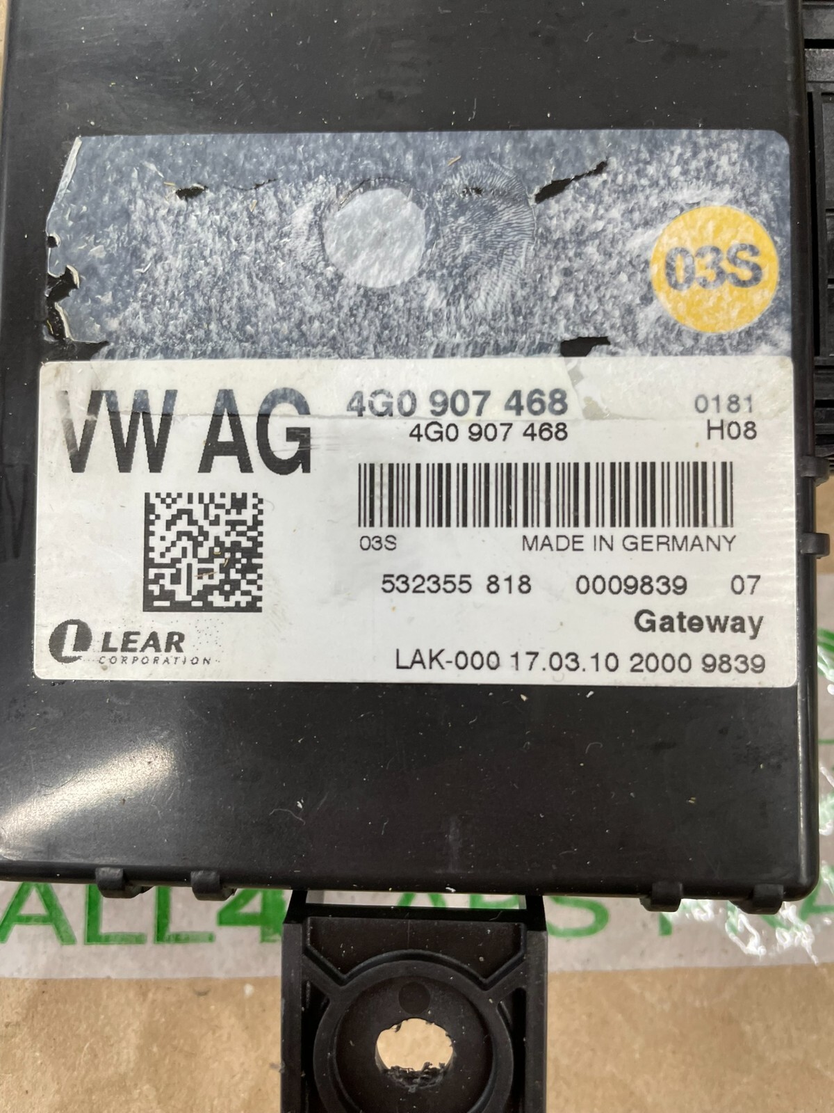 4G0907468 AUDI A6 STEUERGERÄT GATEWAY - INTERFACE STEUERGERÄT 4G0907468 Fast Neu - Obrázek 3