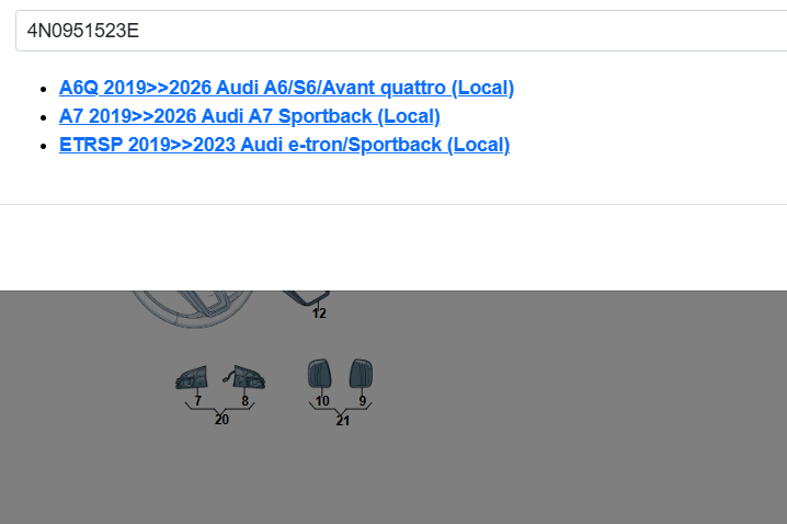 4N0951523E AUDI LENKRAD SCHALTWIPPEN - SCHALT PADELS 4N0951523E LINKS MINUS ORIG - Obrázek 16