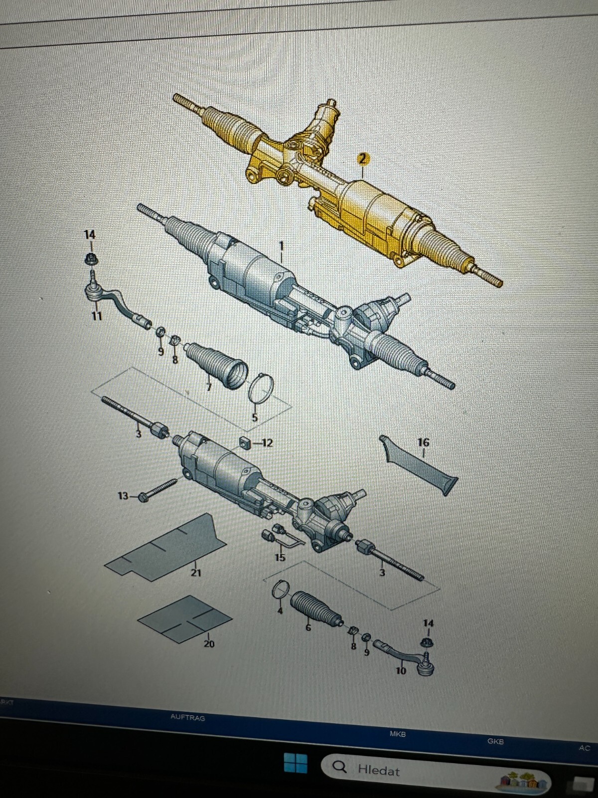 4N2423055J AUDI A8/S8 2020-2022 LENKGETRIEBE STEERING GEAR 4N2423055J RHD NEW OE - Obrázek 5