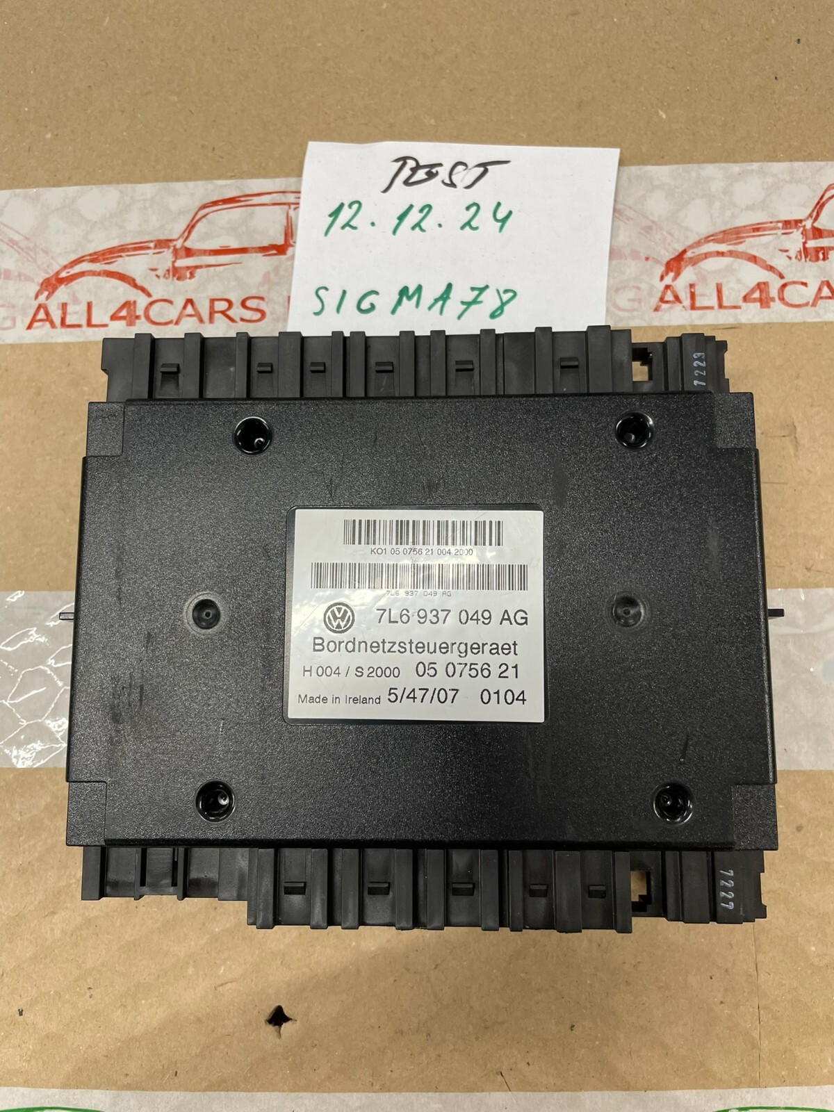 7L6937049AG VW TOUAREG BCM KOMFORT STEUERGERÄT BORDNETZ STEUERGERÄT 7L6937049AG - Obrázek 10