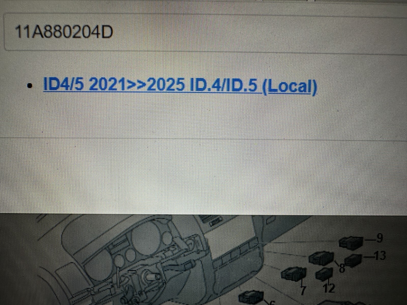 AIRBAG VOLKSWAGEN ID.4 - ID.5 ARMATURENBRETT AIRBAG DASHBOARD AIRBAG 11A880204D - Obrázek 7
