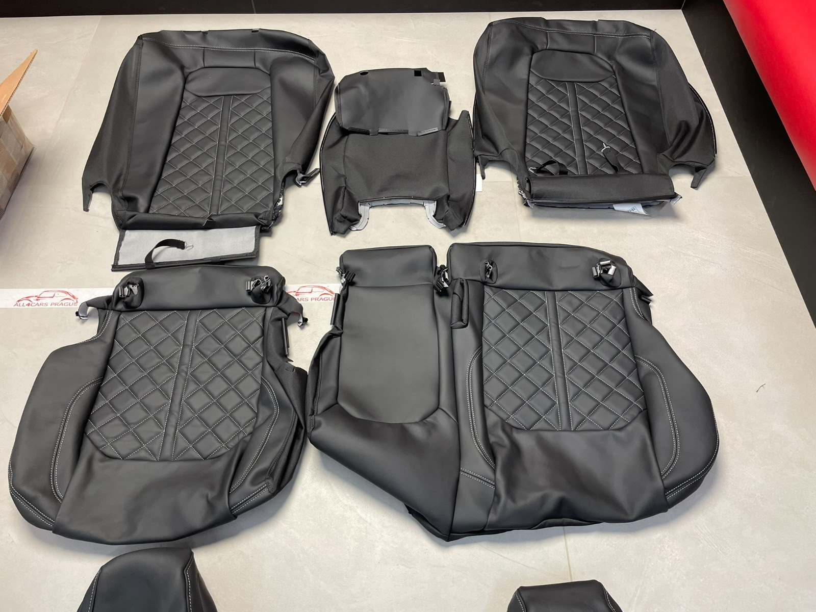 AUDI 4M Q7 SQ7 SITZ BEZÜGEN SPORT LEDER BEHEIZT VORN + HINTEN ORIG.AUDI NEU TEIL - Obrázek 14