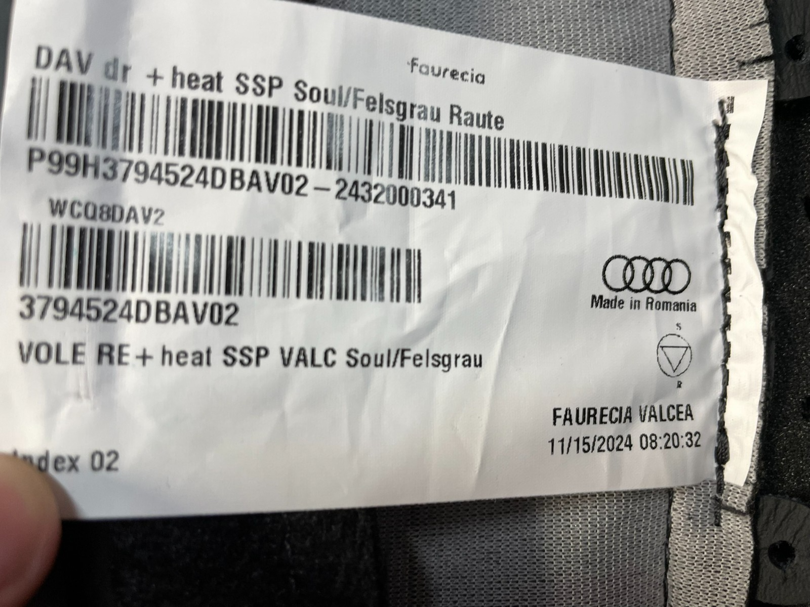 AUDI 4M Q7 SQ7 SITZ BEZÜGEN SPORT LEDER BEHEIZT VORN + HINTEN ORIG.AUDI NEU TEIL - Obrázek 5