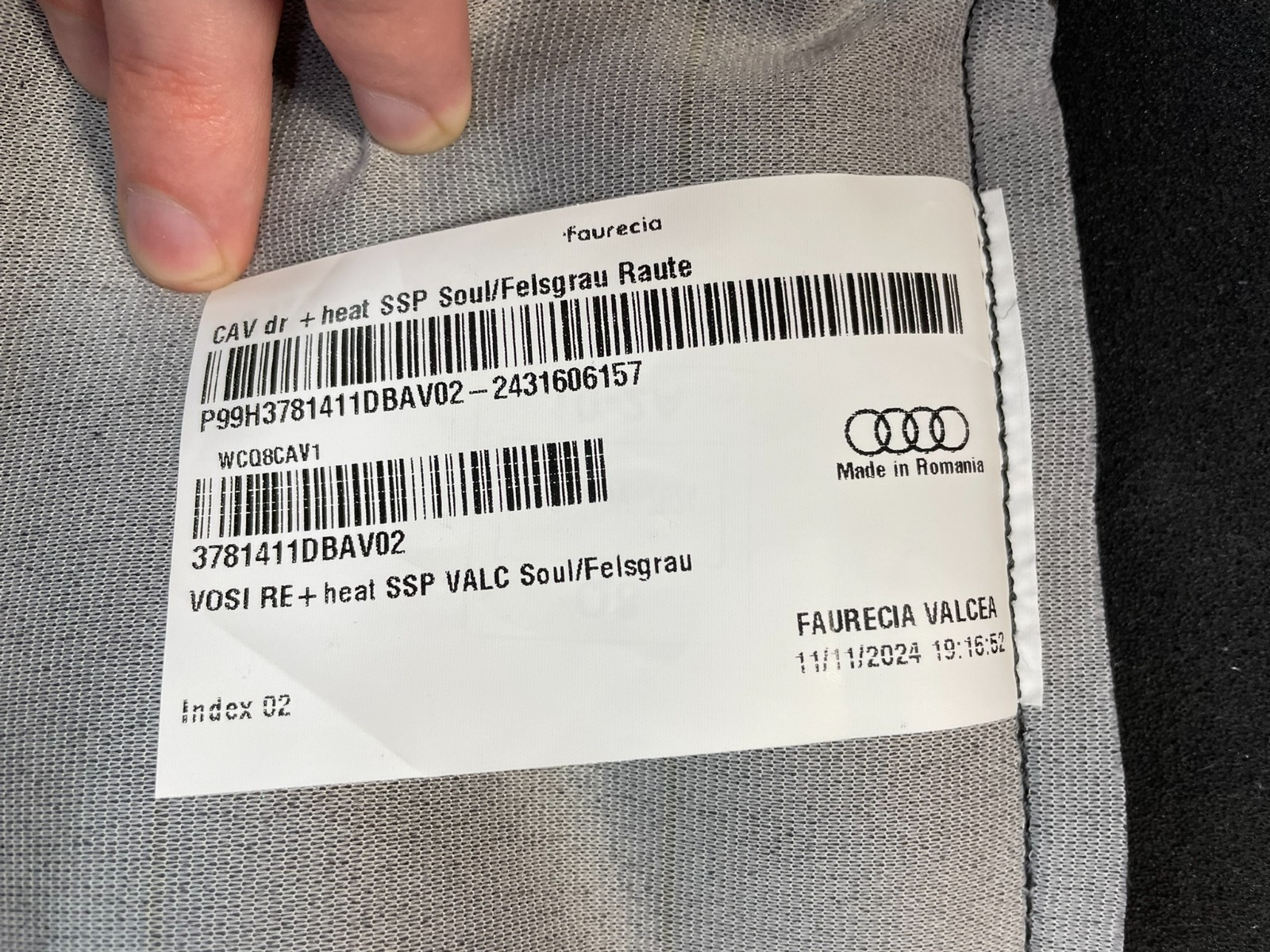 AUDI 4M Q7 SQ7 SITZ BEZÜGEN SPORT LEDER BEHEIZT VORN + HINTEN ORIG.AUDI NEU TEIL - Obrázek 6