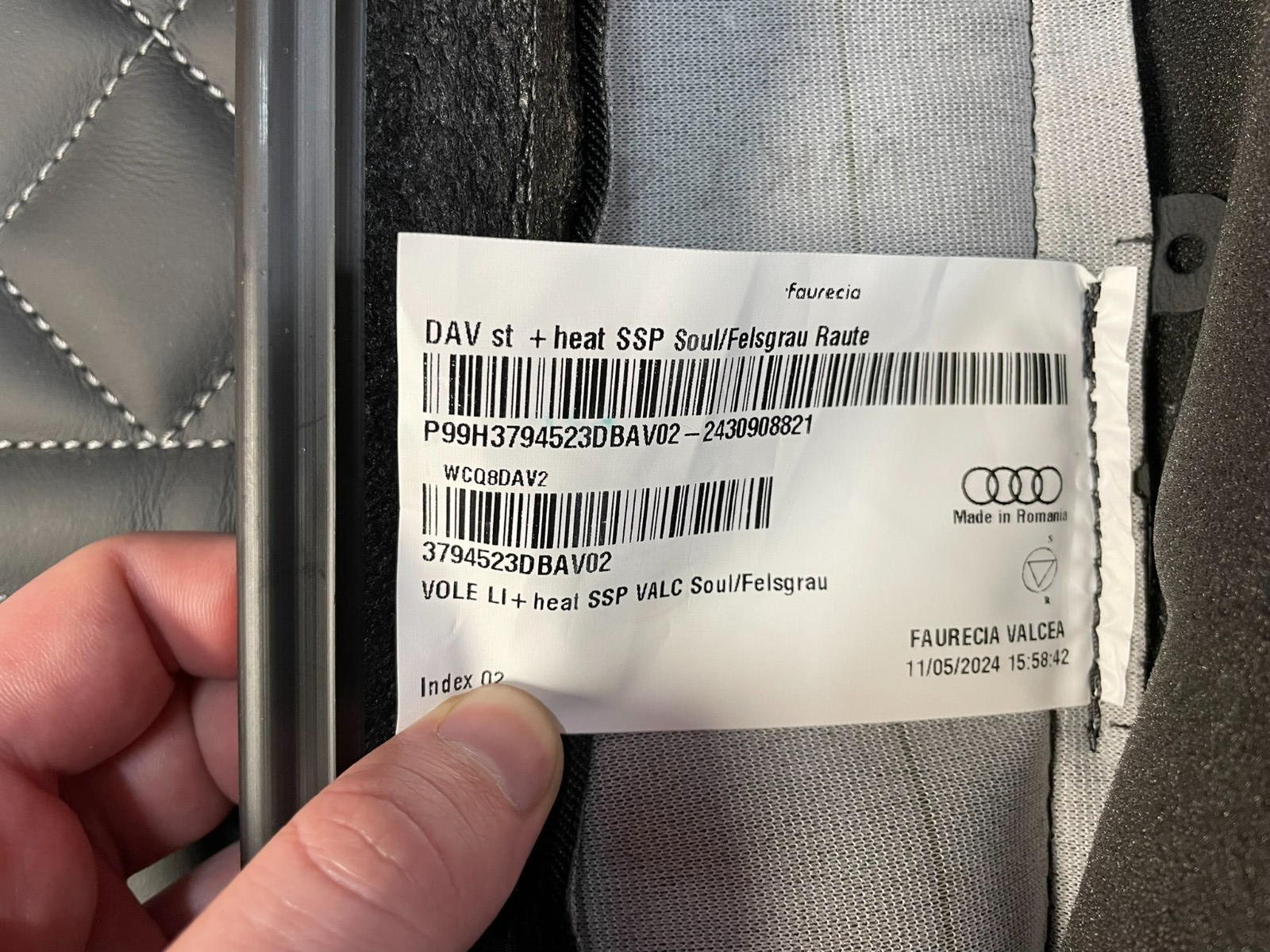 AUDI 4M Q7 SQ7 SITZ BEZÜGEN SPORT LEDER BEHEIZT VORN + HINTEN ORIG.AUDI NEU TEIL - Obrázek 8