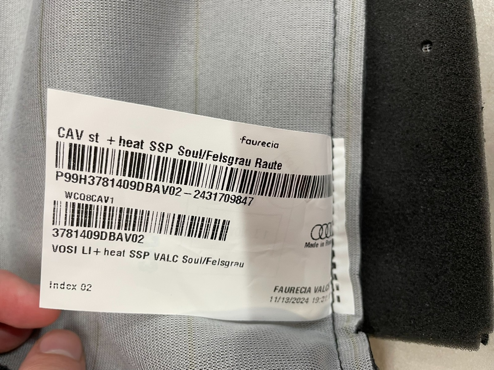 AUDI 4M Q7 SQ7 SITZ BEZÜGEN SPORT LEDER BEHEIZT VORN + HINTEN ORIG.AUDI NEU TEIL - Obrázek 9