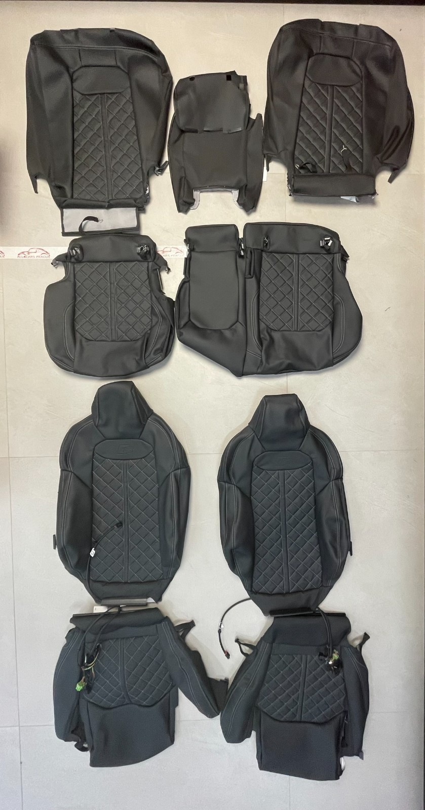 AUDI 4M Q7 SQ7 SITZ BEZÜGEN SPORT LEDER BEHEIZT VORN + HINTEN ORIG.AUDI NEU TEIL