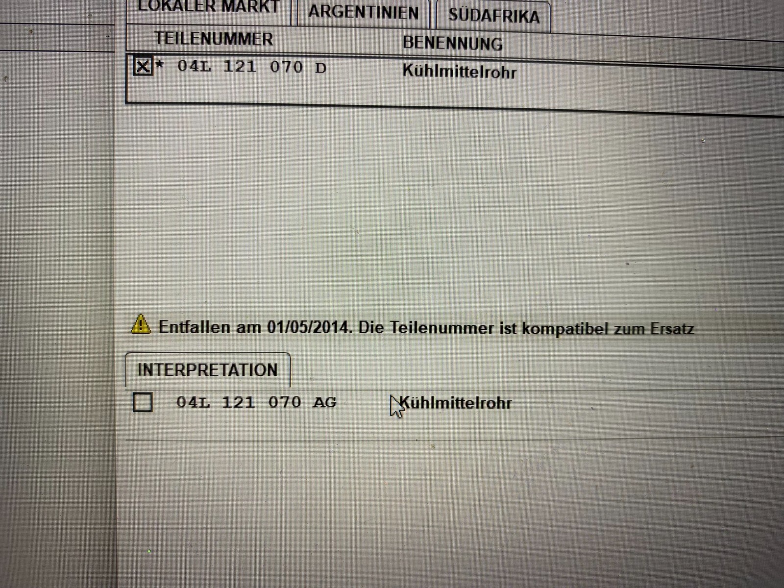 AUDI A3, VW GOLF, SKODA OCTAVIA, SEAT LEON KÜHLMITTELROHR 04L121070D - Obrázek 9